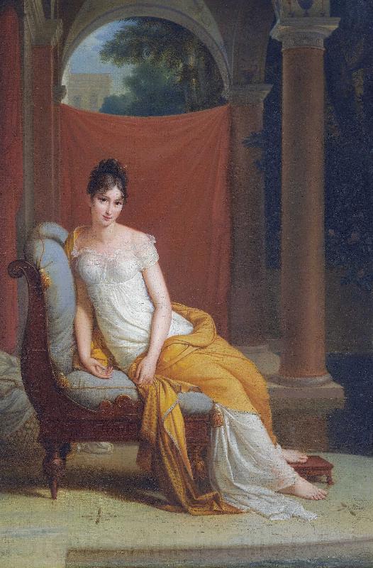 Alexandre-Evariste Fragonard Madame Recamier France oil painting art